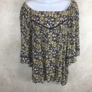 Democracy Multi-Color Cool Summer Floral Top Women's Size 2X